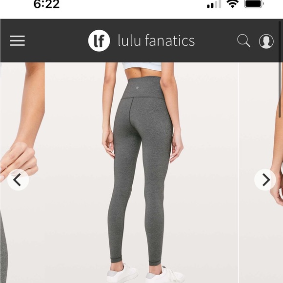 Like new size 8, 28” lululemon leggings in grey. Wunder under luxstreme - Picture 6 of 9